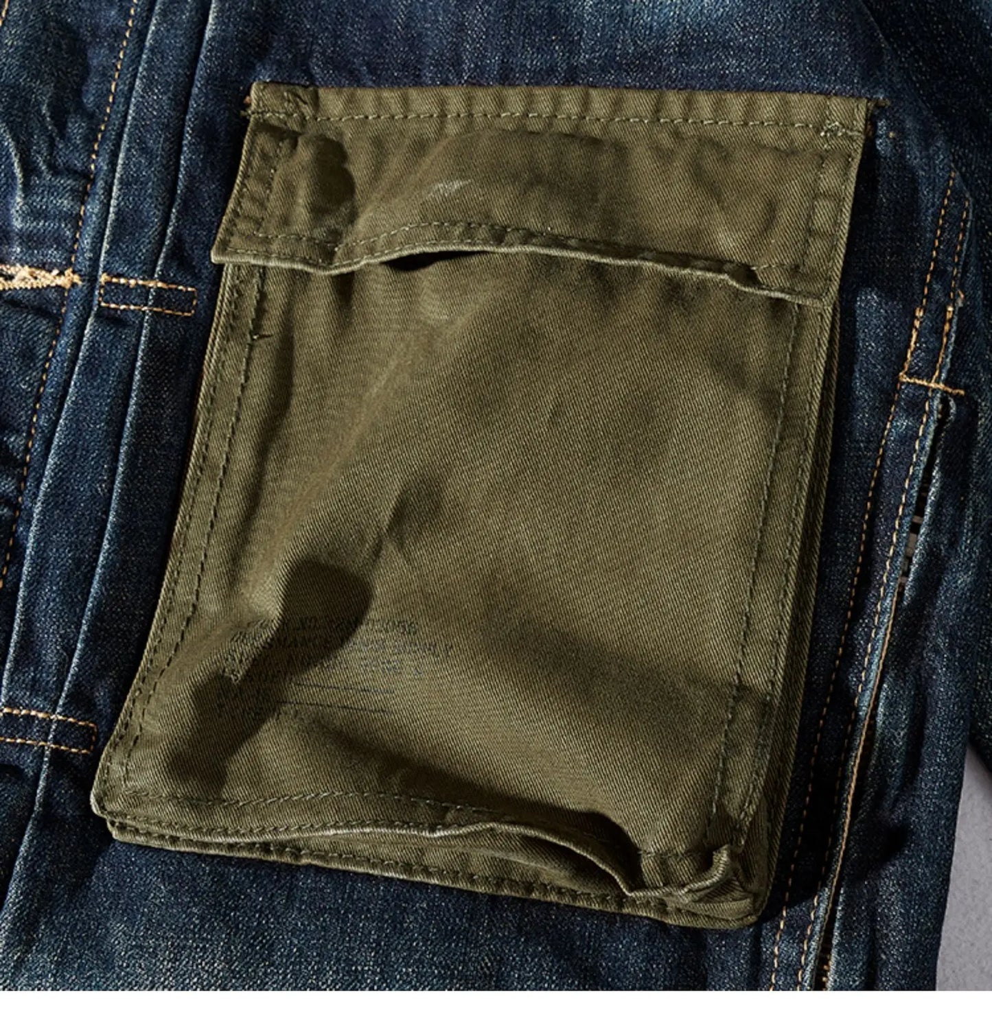 Men's Retro Patchwork Denim Jacket | Casual Heavyweight Outerwear