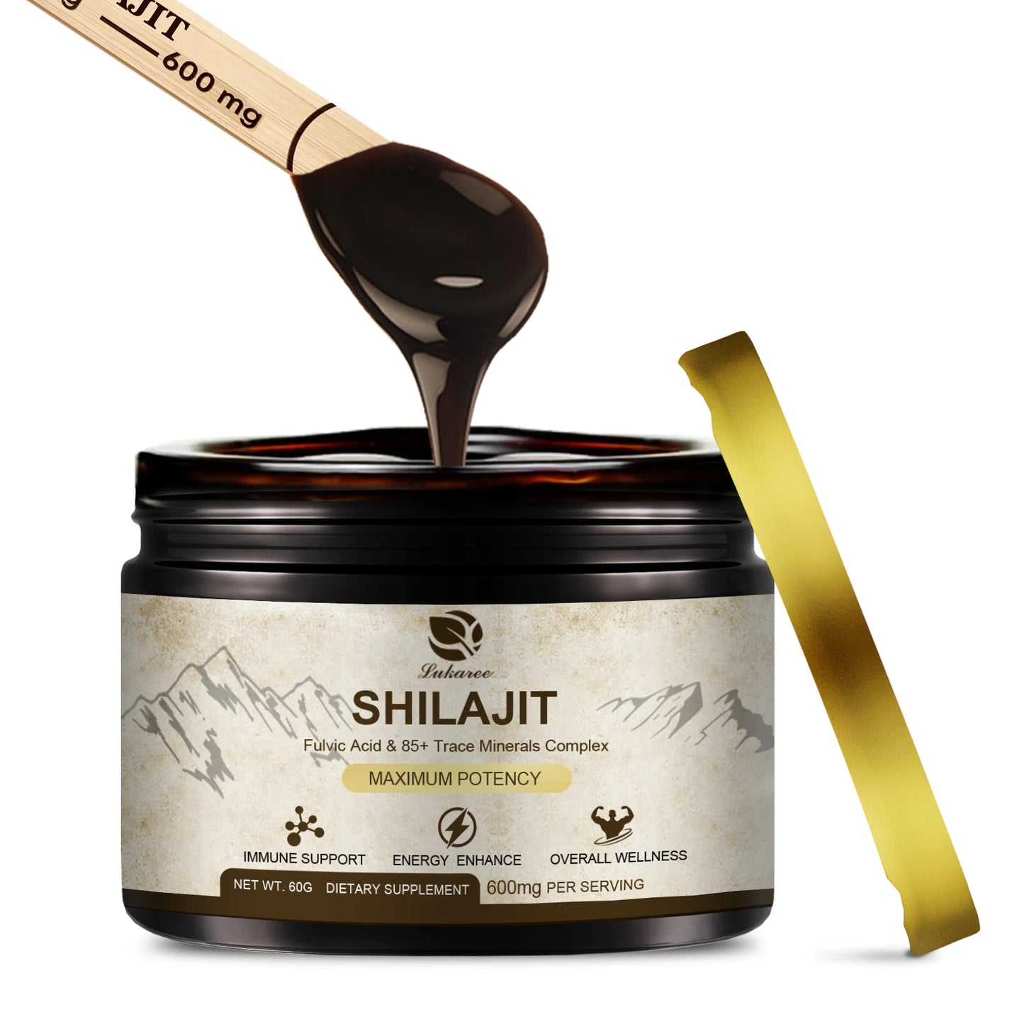 Premium Shilajit Supplement with 85+ Trace Minerals | Energy Boost