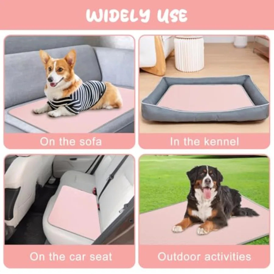 Washable Summer Dog Cooling Mat | Self-Cooling Ice Silk Pad