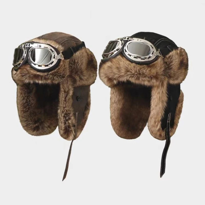 Plus Size Faux Fur Bomber Hat | Winter Windproof Trapper Cap