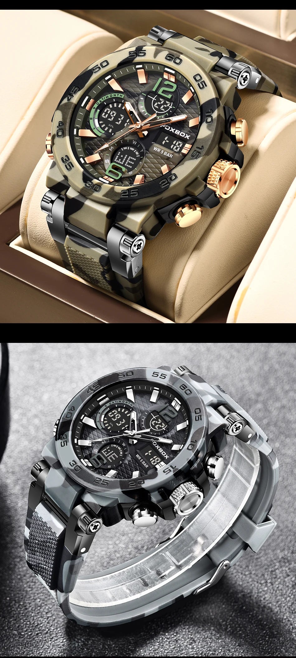 Men's Waterproof LED Sports Watch | Stylish & Multi-Functional