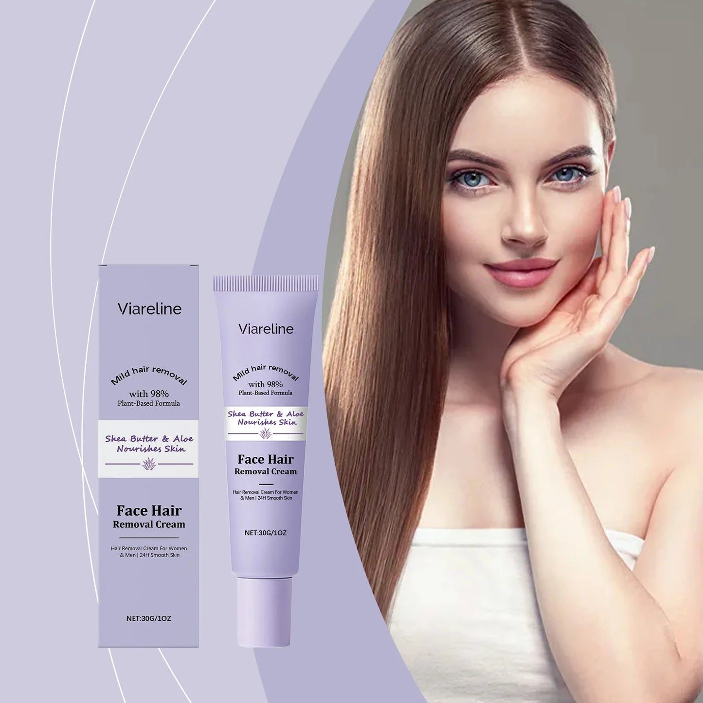 Gentle Facial Hair Removal Cream | Painless Skin Care Solution