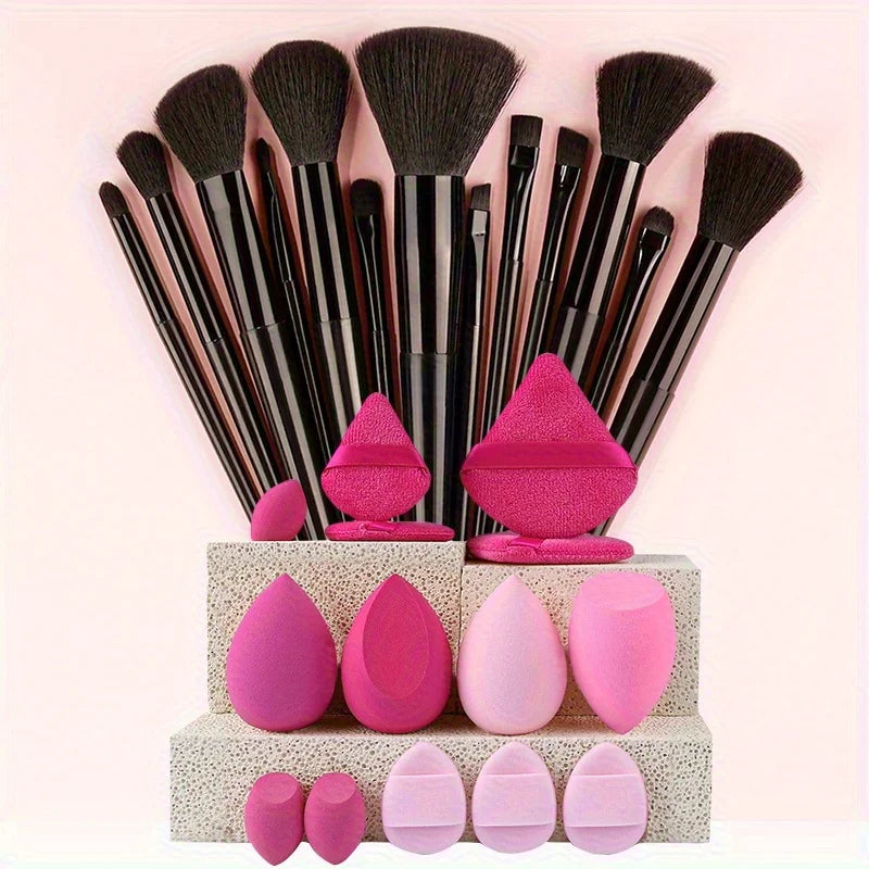 13-29 Piece Makeup Brush Set | Essential Professional Makeup Kit