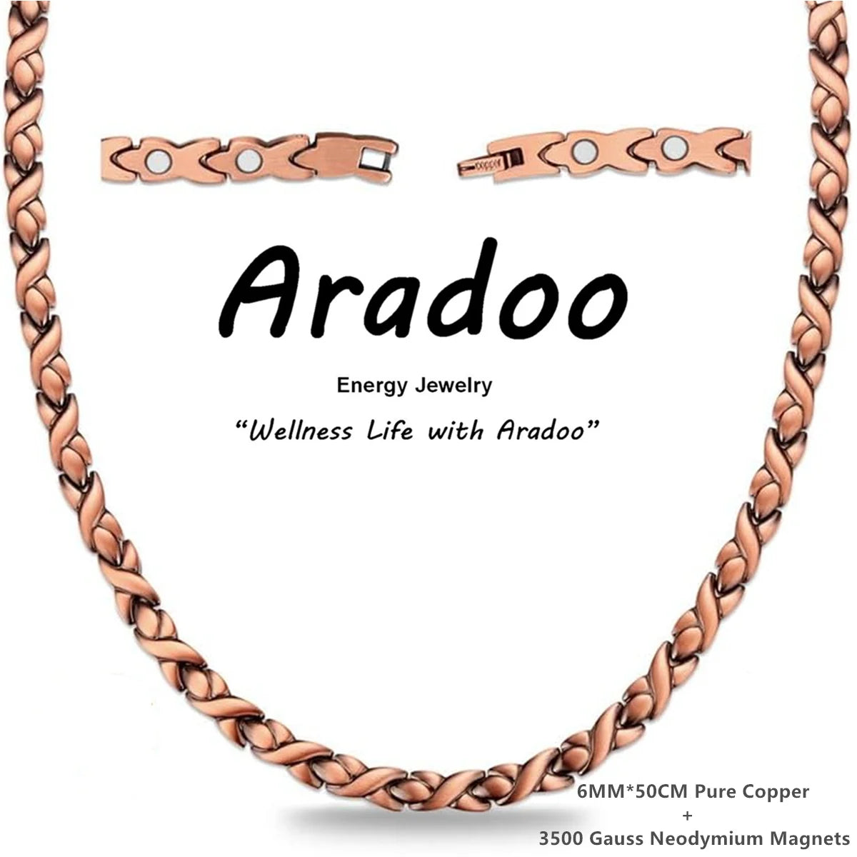 Pure Copper Serpentine Pattern Necklace | Luxury Jewelry Gift