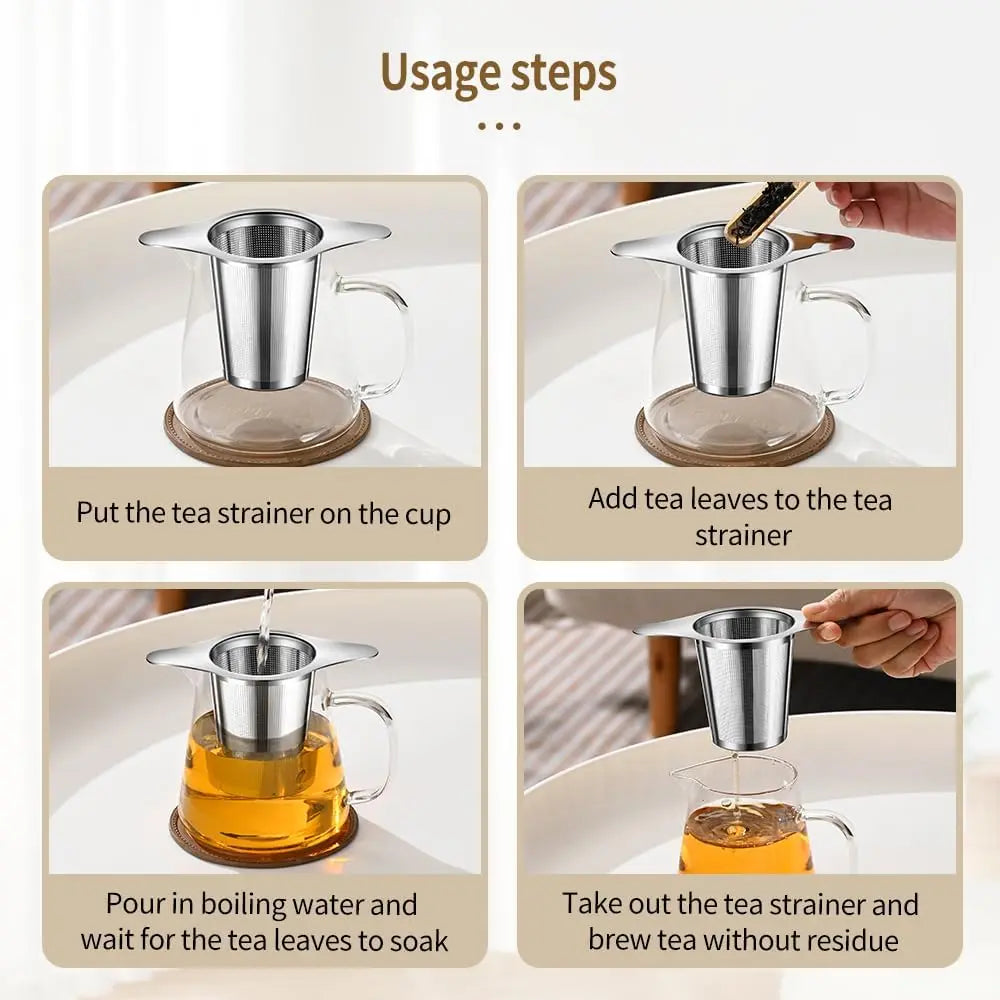 304 Stainless Steel Loose Leaf Tea Infuser with Lid | Brew Perfect Tea & Coffee