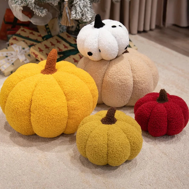 Halloween Pumpkin Plush Pillow | Cozy Decorative Cushion for Fall