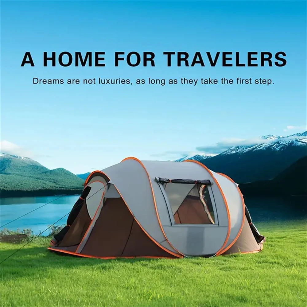 Spacious Waterproof Pop-Up Tent for 5-8 People | Quick Open Design