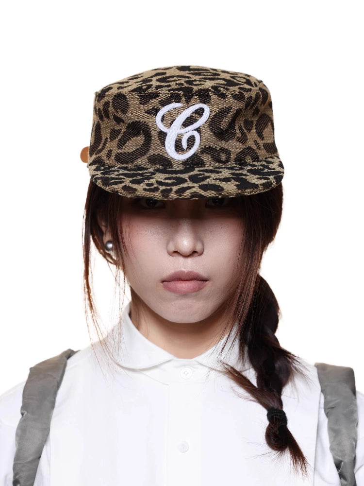 Retro Embroidered Duckbill Caps | Casual Leopard Print Baseball Hat