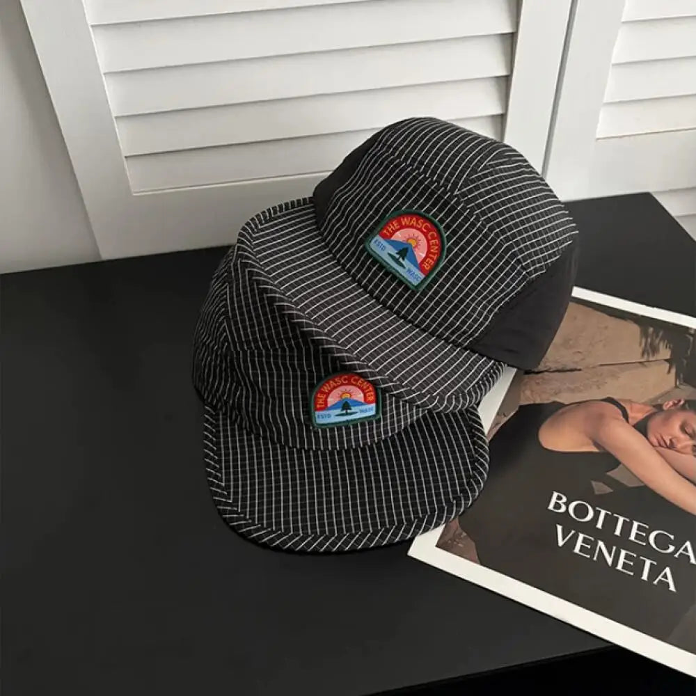 5 Panel Baseball Cap Mesh Nylon Breathable Color Block Hat for Men Women Running Hiking Camping Outdoor Sport Cap
