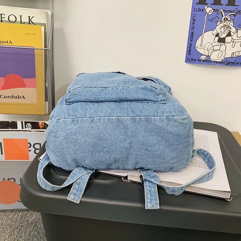 Trendy Denim Backpack for Students | Durable & Stylish Design