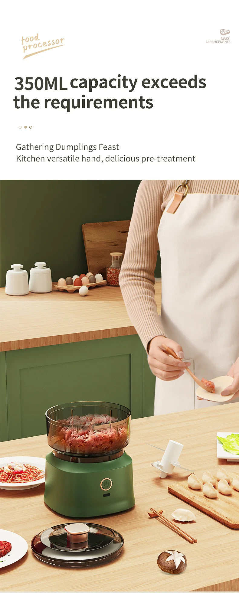 Mini Wireless Electric Garlic Press | Dual Purpose Food Shredder