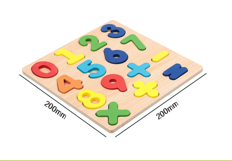 Kids Educational Geometric Shapes & Alphabet Wooden Puzzle