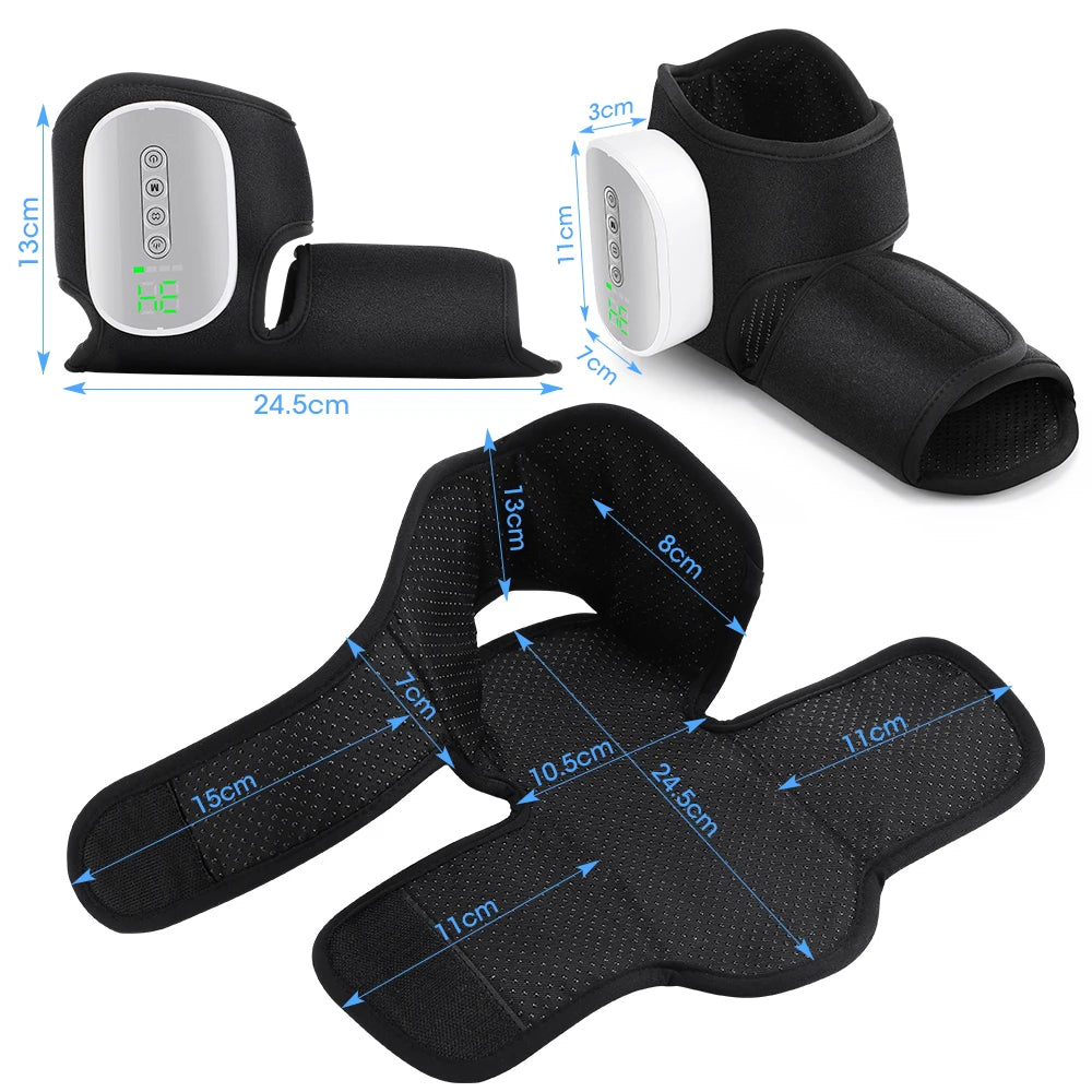 Wireless Air Pressure Ankle Massager | Electric Heating & Vibration
