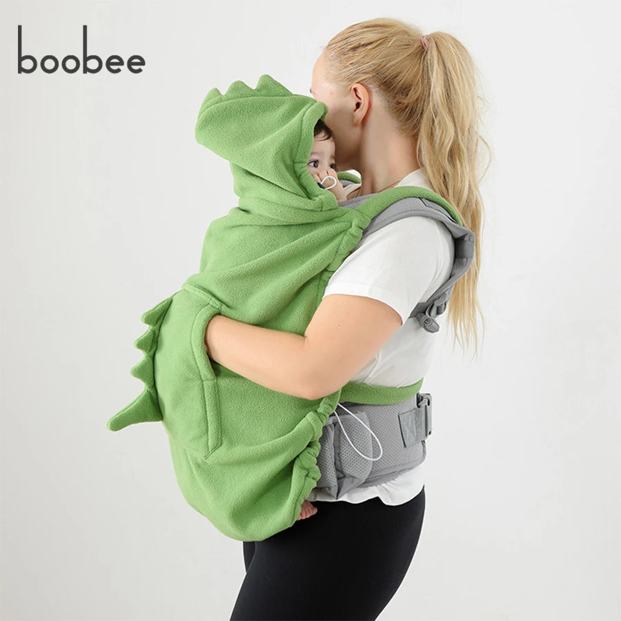 1Pc Infant Carrier Waist Stool Windshield Quilt, Suitable for Various Occasions, Pure Color Dinosaur Cloak, Super Soft and Comfortable Baby Windshield Blanket, Multifunctional Front Hug Windproof Cloak Stroller Blanket, Perfe