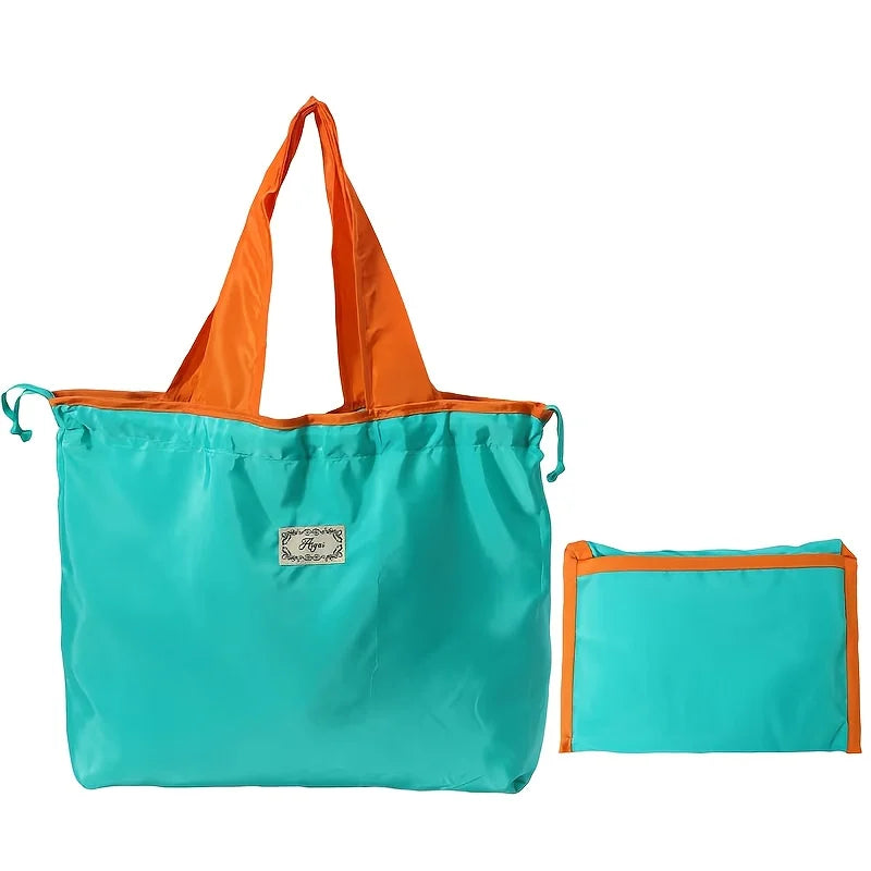 Foldable Large-Capacity Tote Bag | Stylish Grocery and Travel Companion