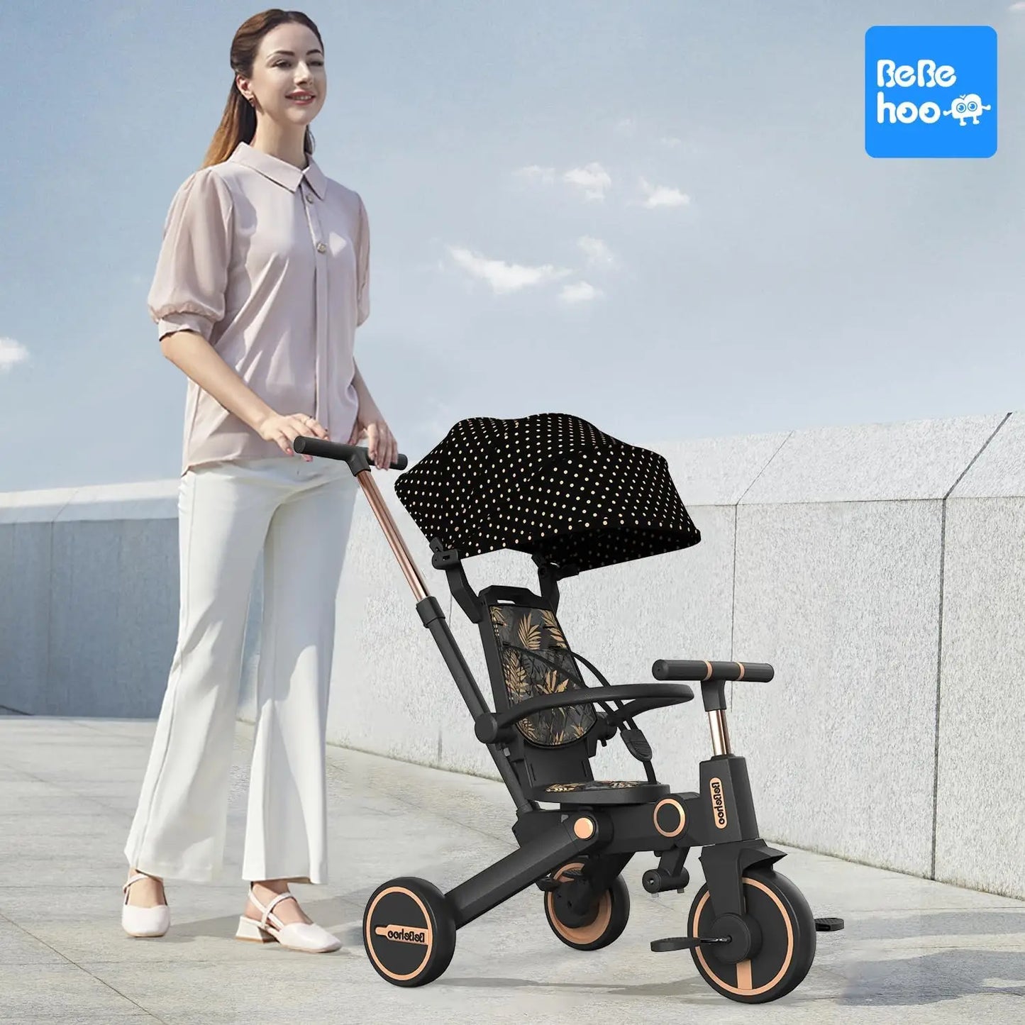 Foldable 7-in-1 Tricycle Stroller for Toddlers | Kids Balance Bike