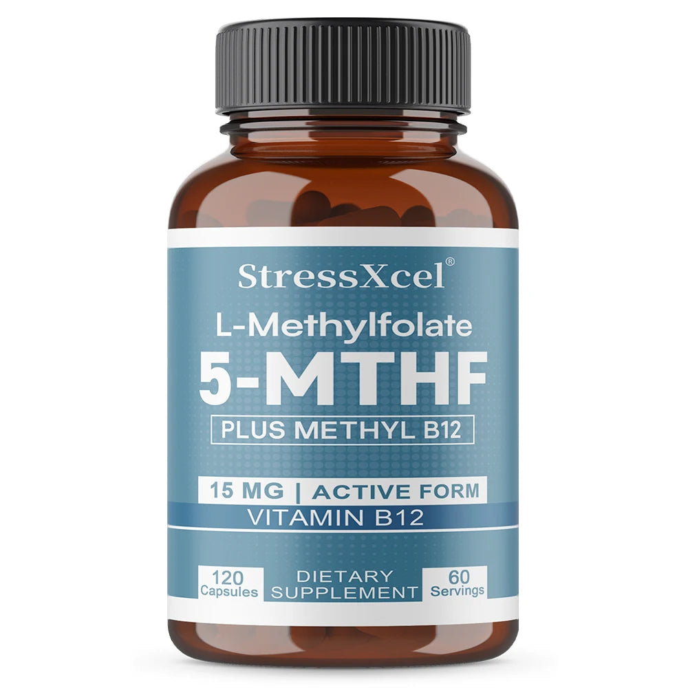 5-MTHF L-Methylfolate with B12 Capsules | Boost Cognitive Function