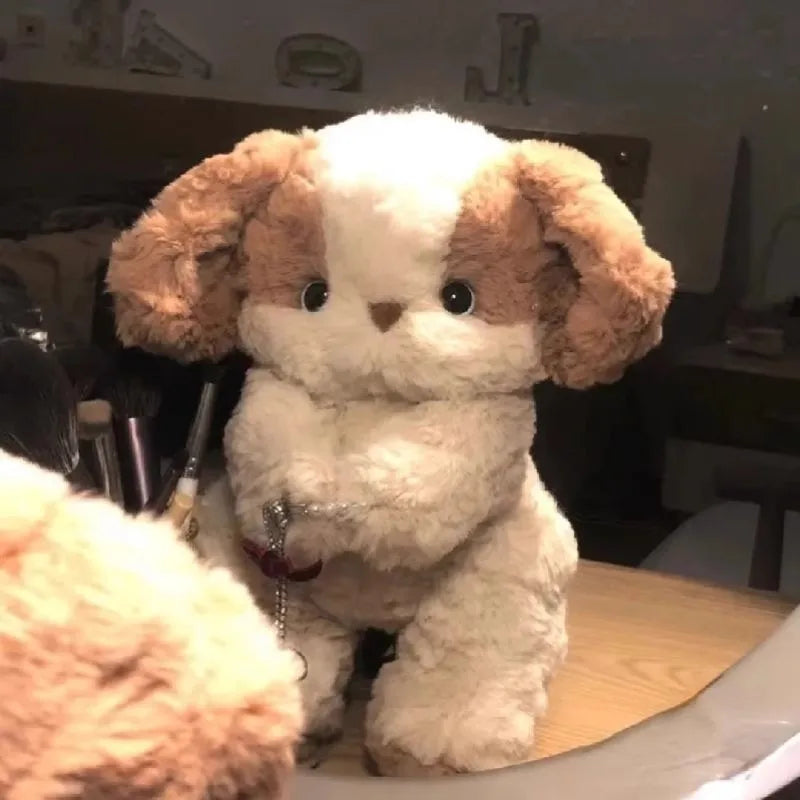 Kawaii Cute Fluffy Puppy Plush Pillow | Soft Stuffed Dog Companion
