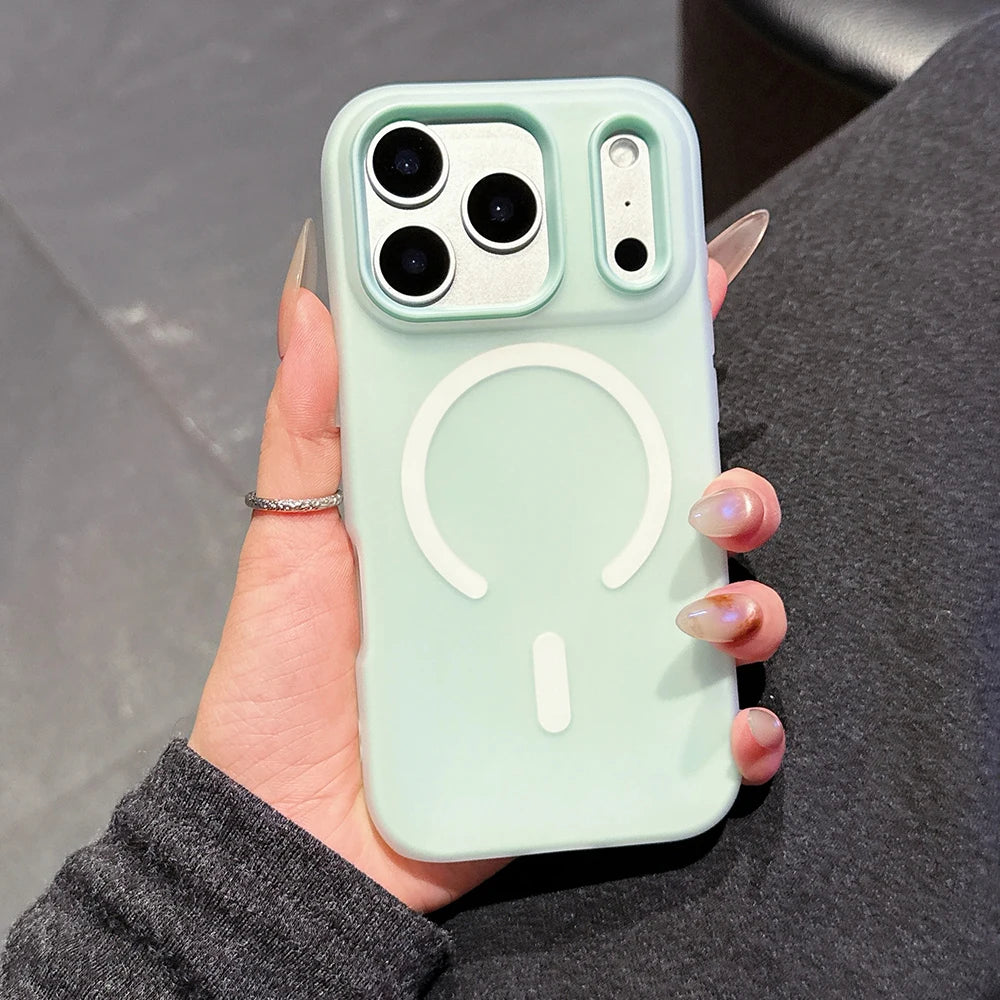 Magnetic Candy Color Wireless Charging Case for iPhone