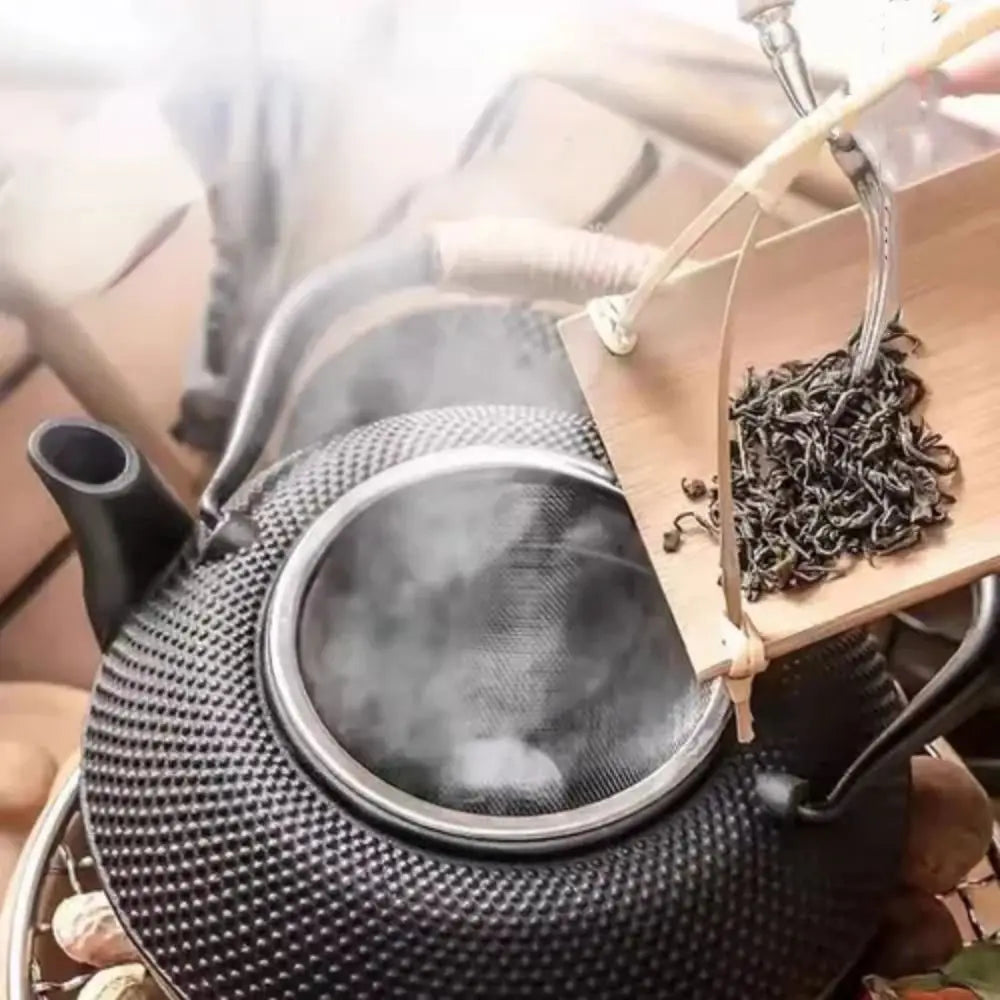 Antique Style Cast Iron Tea Kettle | Fast Heating Design