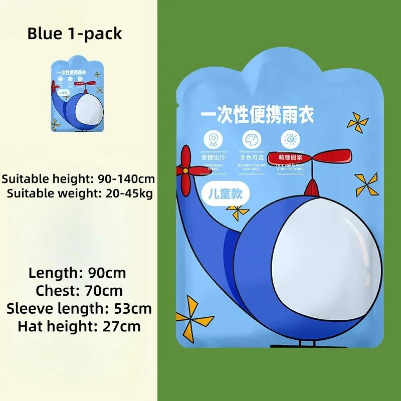 Children's Portable Disposable Raincoat for Outdoor Adventures
