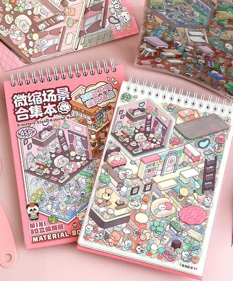 20Pcs Cartoon DIY Landscape Stickers | Kids' Creative Fun