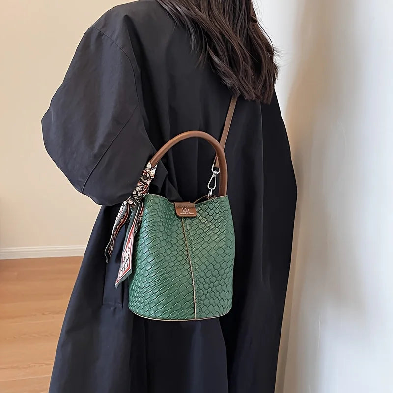 Bolso de cubo chic para mujer | Bolso de mano tejido de moda para cada ocasión