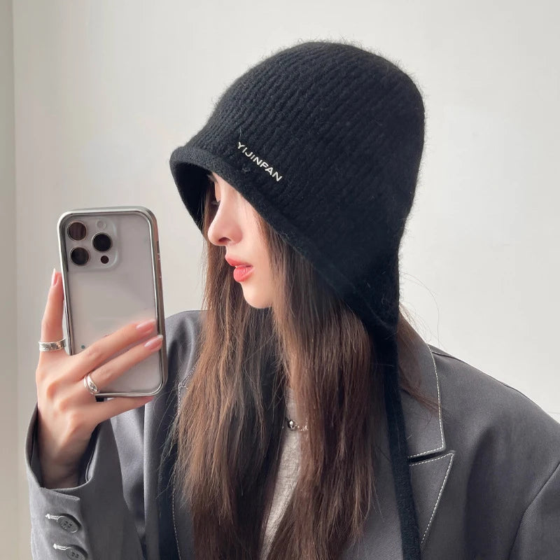 Women's Cute Knitted Earflap Beanie | Cozy Winter Warm Hat
