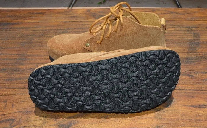 Handmade Genuine Leather High Top Women's Shoes | Stylish Casual Footwear