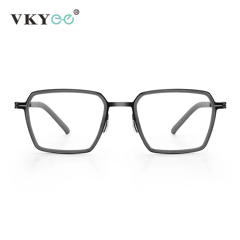 Simple Geometric Polygon Fashion Titanium Glasses | Blue Light Protection