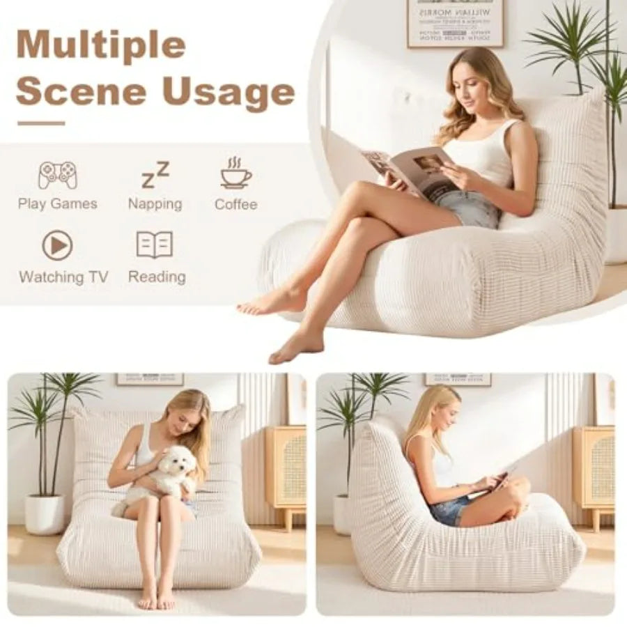 Large Memory Foam Bean Bag Chair | Ultimate Comfort for Relaxation