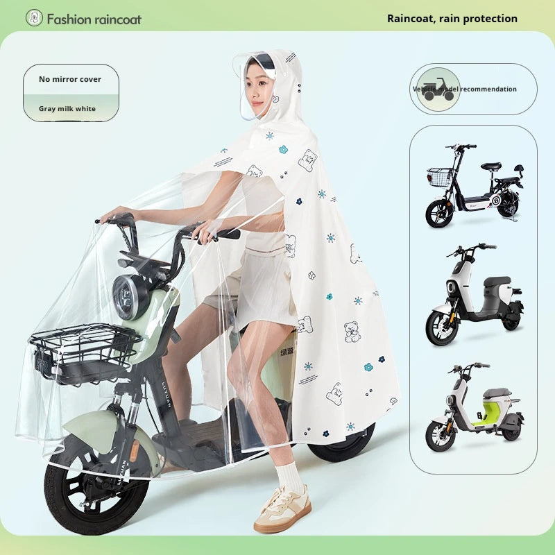 Chubasquero Grueso Transparente para Motos Eléctricas | Máxima Protección
