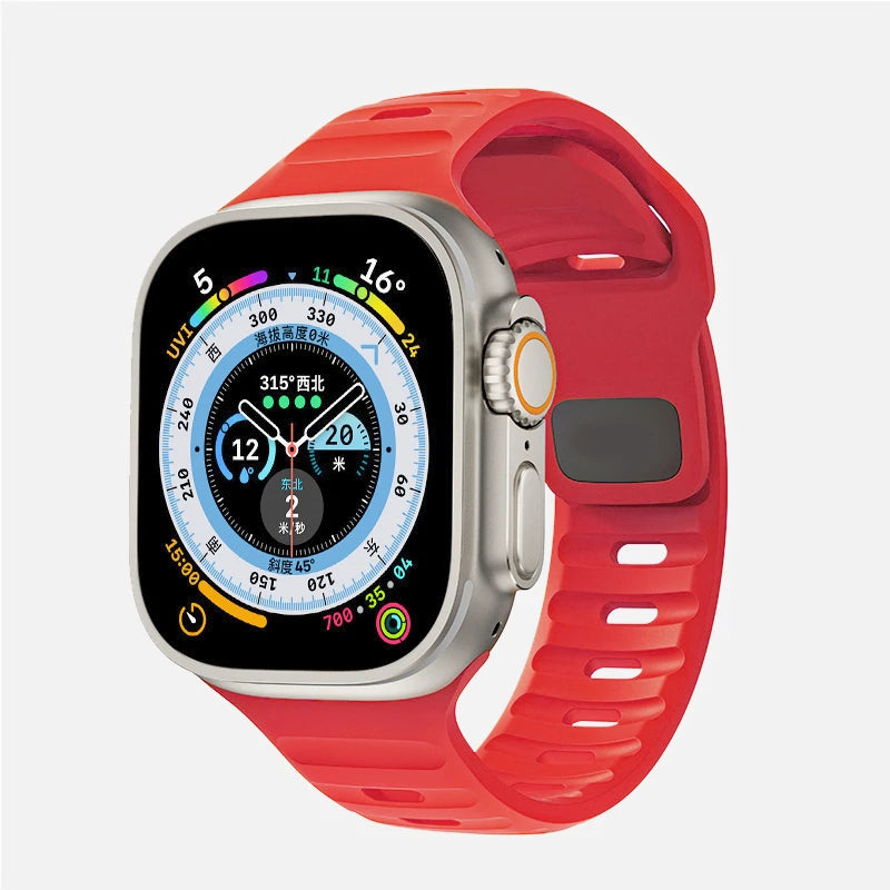 Flexible Silicone Sport Strap for Smartwatches | Comfort & Style