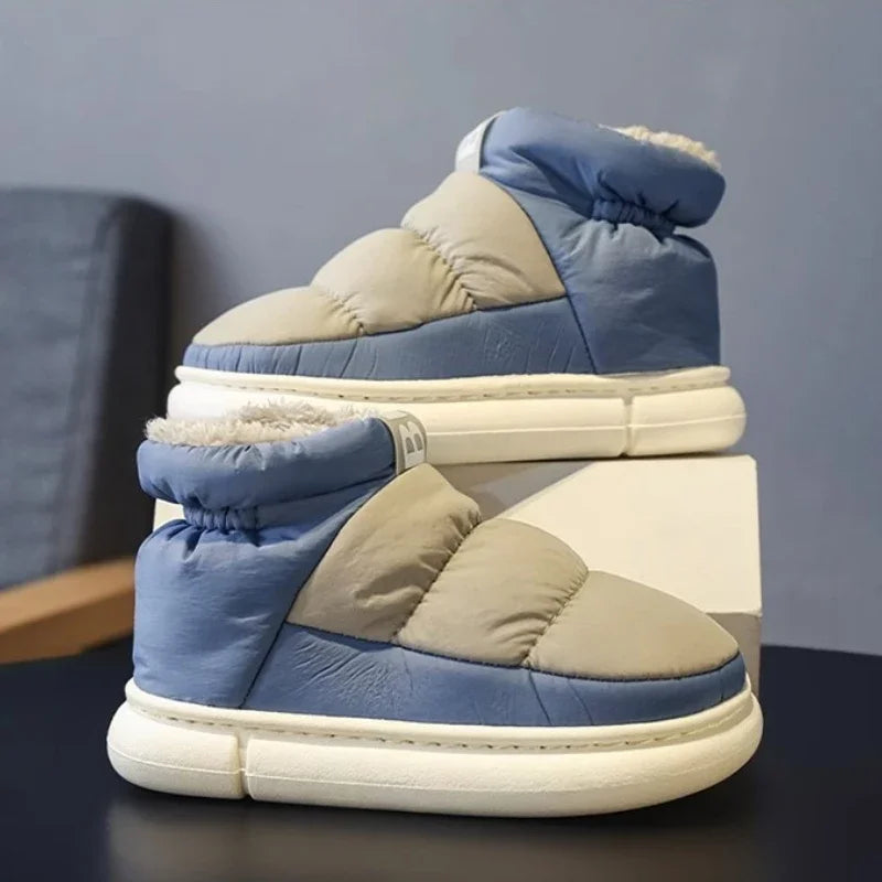 Men's Warm Plush Snow Boots | Cozy Mid-Calf Winter Footwear