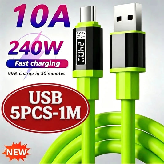120W USB Type C Fast Charging Cable | Quick Charge Data Cord