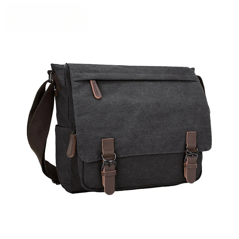 Bolso cruzado de lona unisex moderno | Elegante bolso para portátil de estudiante