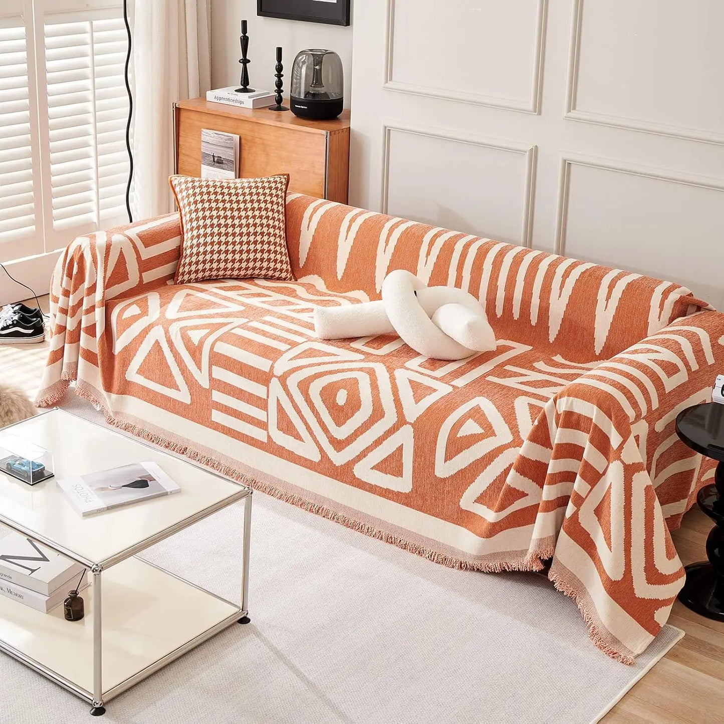 Stylish Boho Sofa Covers | Chenille Couch Cover for Pets