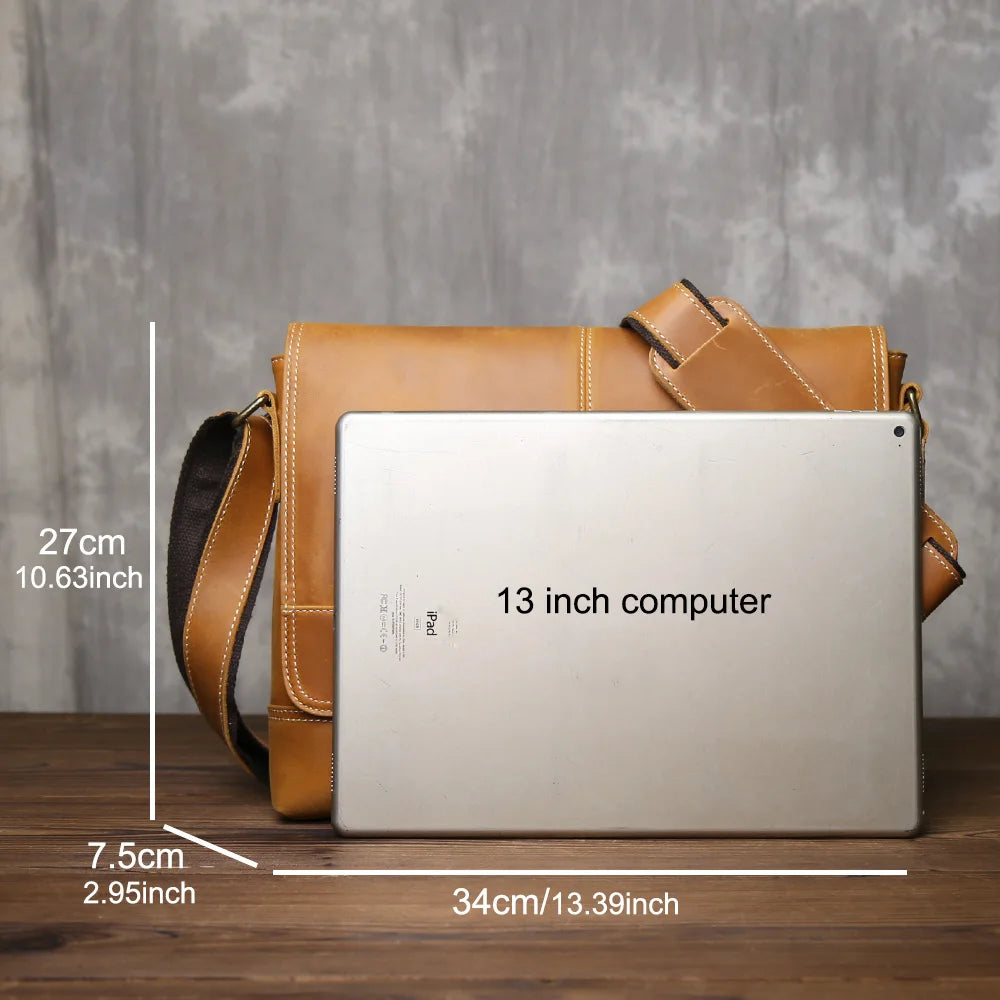 Retro One-Shoulder Genuine Leather Backpack | Large Capacity
