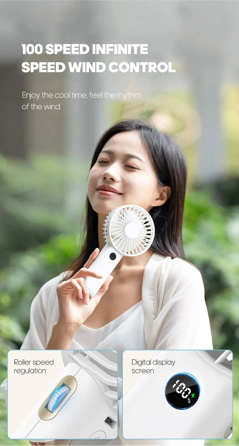 Portable Mini USB Hand Fan | Rechargeable with Night Light
