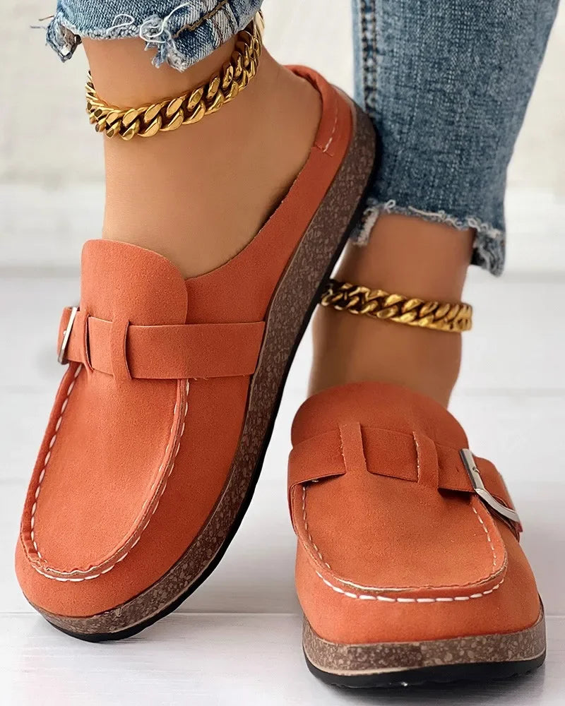 Women's Casual Slip-On Mules | Comfortable Retro Flats
