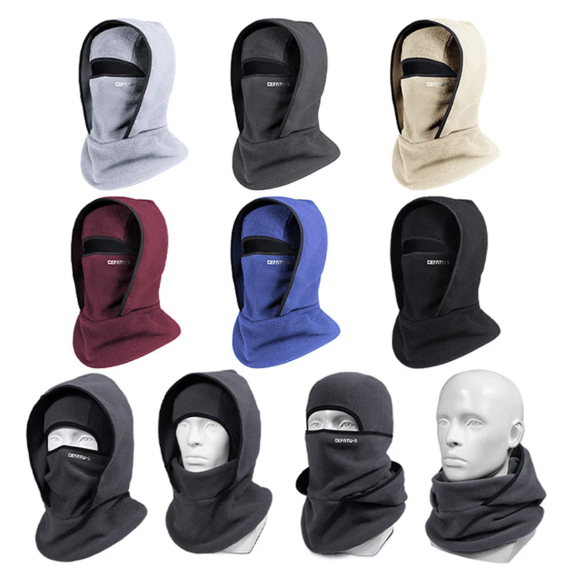 Unisex Fleece Balaclava Winter Hat | Windproof Full Face Neck Warmer