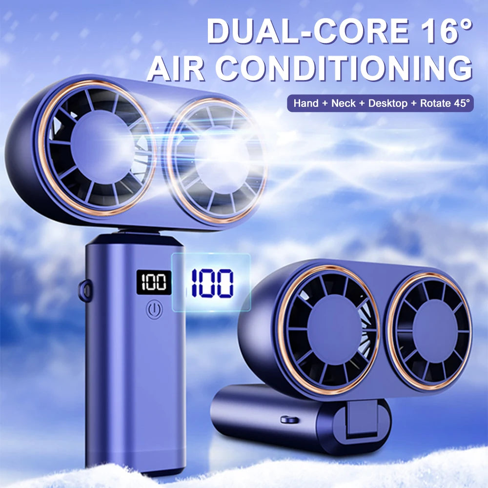 Portable Handheld Turbo Fan | 3 Speed Battery Operated Mini Fan