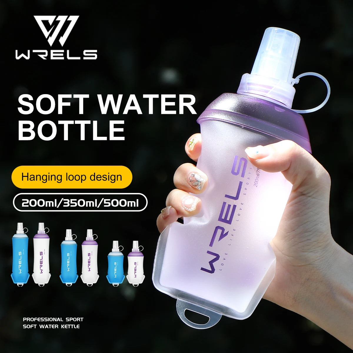Soft Folding Water Bottle for Camping & Running | BPA Free Flask