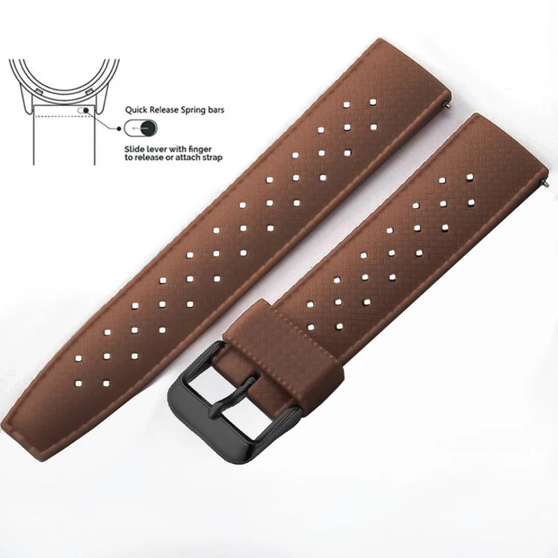 Tropical Silicone Watch Band | Quick Release Rubber Strap