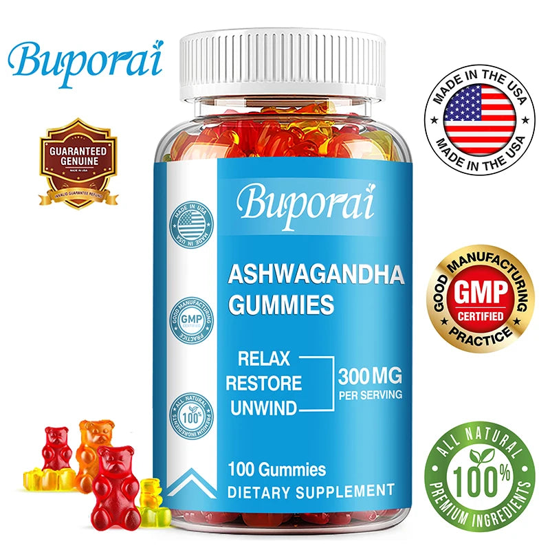 Natural Ashwagandha Gummies for Stress Relief & Focus Boost