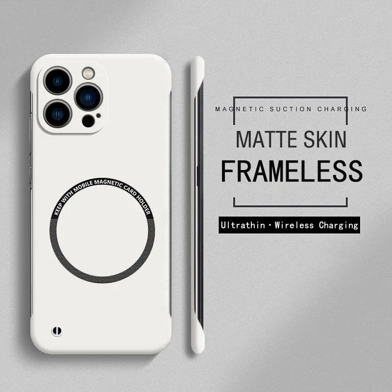 Ultra Slim Magnetic Case for iPhone | Frameless Matte Cover