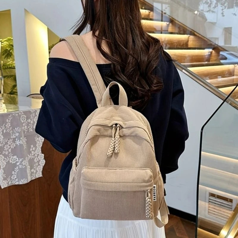 Simple Backpack Large Capacity Fashion College High School Junior High School Student Casual Backpacks Woman Man Travel Backpack