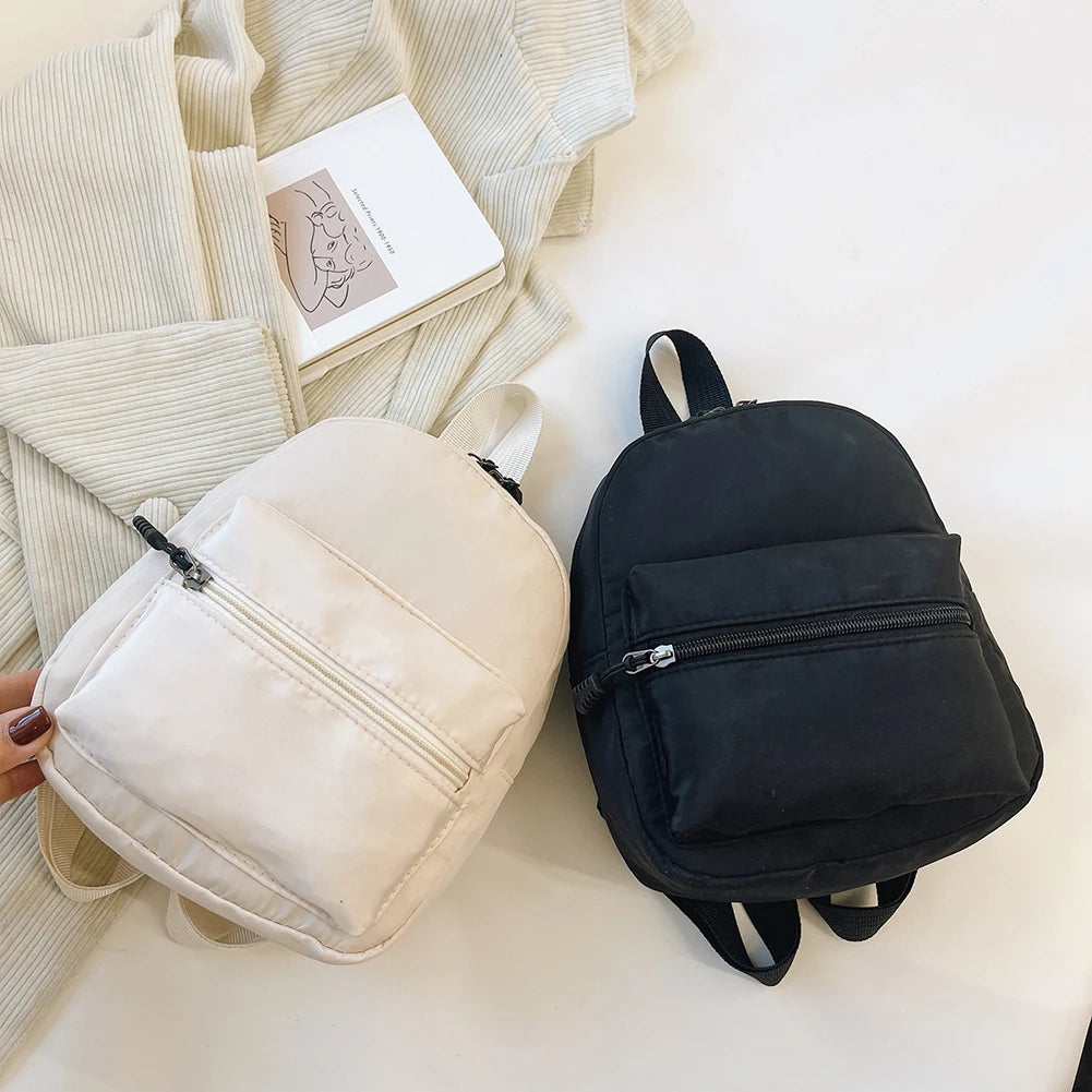 Stylish Solid Color Mini Backpack for Women | Casual Travel Rucksack