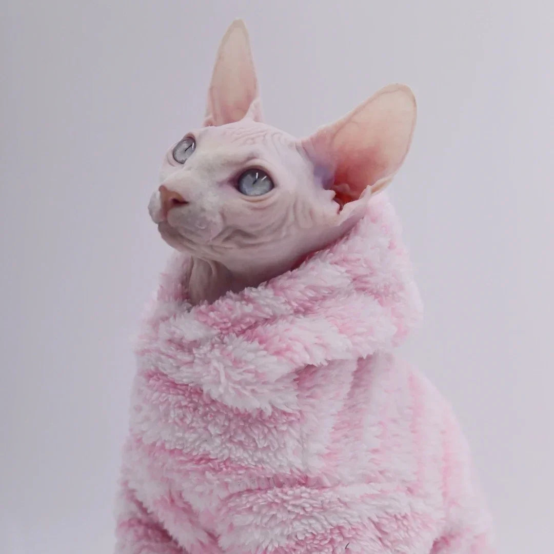 Soft Double-Sided Winter Jacket for Hairless Cats | Cozy Cat Coat