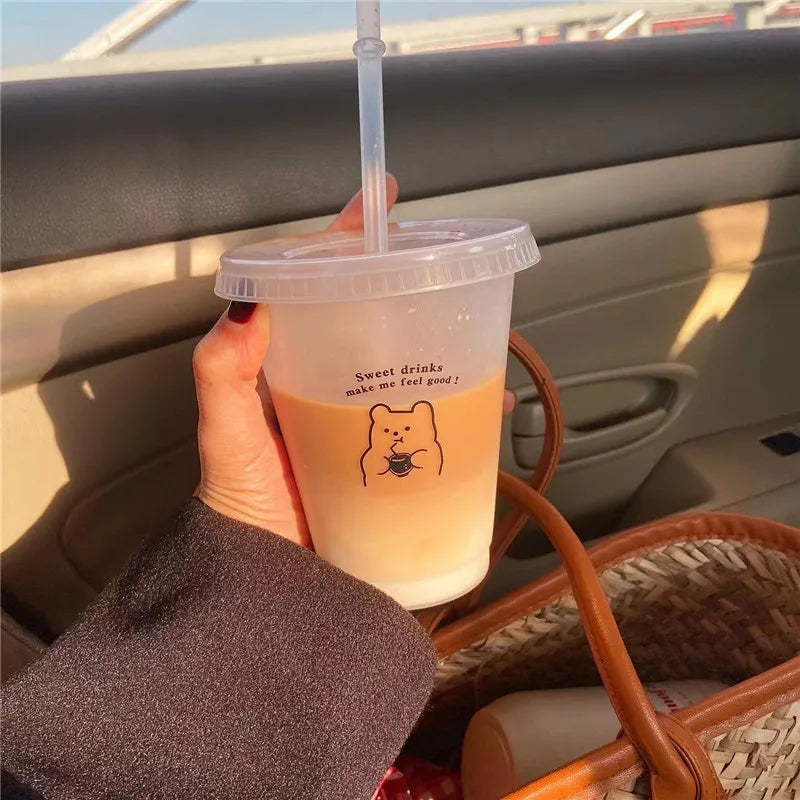 Kawaii Water Bottle | Cute BPA Free Tumbler with Straw